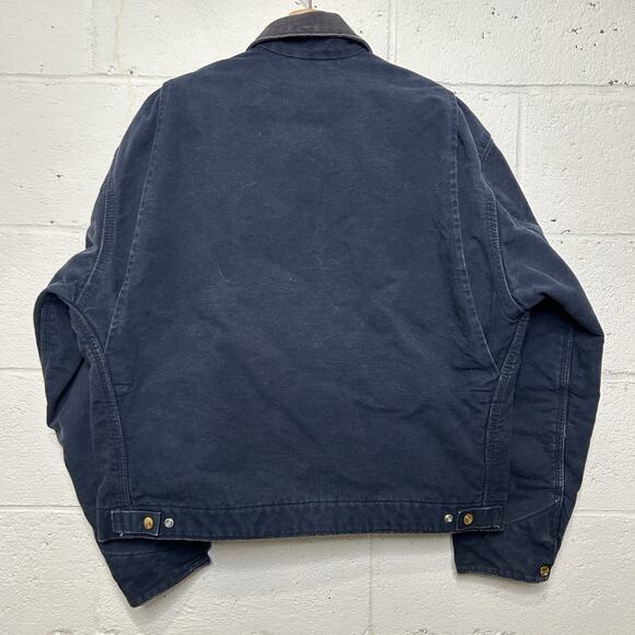 Vintage Carhartt Blanket-Lined Detroit Jacket “Dark Navy” - Picture 2 of 9